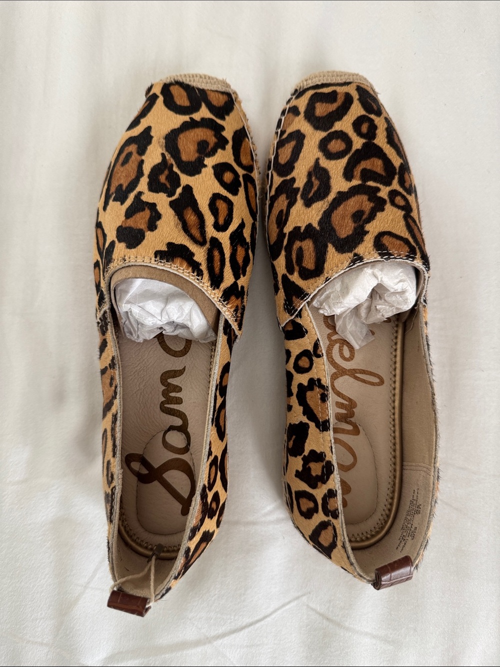 Sam Edelman Khloe Leopard-Print Espadrille Slip-On Flats Size 9